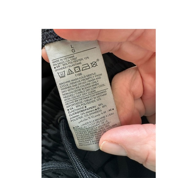 Old navy STRETCH TECH Dry Quick Black Jogger Pants Women Size L Elastic Waist - Picture 4 of 7